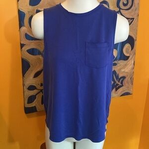 Royal Blue Pocketed Modal Sleeveless Top
